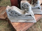 Pair C1885 Large Victorian Corbels Brackets W Finials Old Grey 23 5 X 10 75 X 10