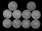 Ten  10  Morgan Silver Dollars  1879-1901  90  Silver Lot D10-1