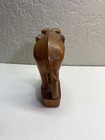 Vintage Hand Carved Teakwood Wood Elephant Statue 6 