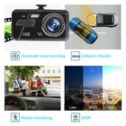 4  1080p Touch Screen Dash Cam Dual Lens Car Dvr Recorder Front And Rear Camera