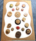 Collector Card 19 Wood Cork Picture Studio Buttons