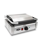 Kws Fm-17 Electric Commercial 1700w Panini Grill With Smooth Plate 13 5 x 9 25 
