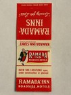 Ramada Inns Inn Roadside Hotels Matchbook Cover    luxury For Less    Advertising