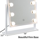 Hollywood Table Top Makeup Mirror Vanity Mirror With 12 Led Dimmable Bulb