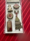 Christmas Kraft Trees - Dimensional Stickers - Greeting Cards   Scrapbooking