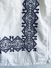 Pottery Barn Euro Square Sham White Blue Embroidery 26 5  