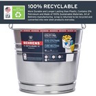 Behrens 1210gs Gray Galvanized Steel Recyclable Round Pail 10 Qt 