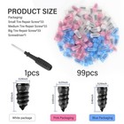 100pcs Tire Repair Screws Kit With Screwdriver 3 Sizes Rubber Plugs Flat Tires