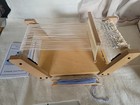 Vintage Harrisville Easy Weaver Hardwood Loom Warped With Heddle   Shuttle
