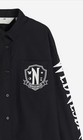 H m Girls Black Wednesday Addams Shirt Size 12-14  large 
