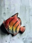 Vintage Ceramic Bradley Fish Wall Plaques Set Of 3 Mcm         