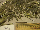 125 - Orig  Vintage  3 4  X  1 16  - Solid Brass Finish Nails Made In U s a 