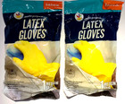 Latex Gloves Yellow Non-slip Textured Dishwashing Cleaning Gardening  48 Pairs 