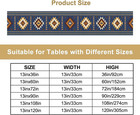 Aztec Vintage Table Runner  Abstract Geometric Tribal Ethnic Native Vintage Amer