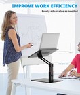 Ergonomic Laptop Desk Pulpit Sit Stand Adjustable 5 4-17 7  Fits All Up To 15 