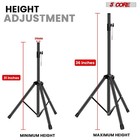 5core Speaker Stand Tripod Heavy Duty Adjustable 36  Pa Dj Mount Universal W Bag