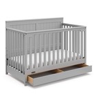 Graco Hadley 5-in-1 Convertible Crib With Drawer  pebble Gray 