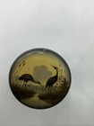 Vtg 1974 Fedoskino                      Russian Round Lacquer Box Listed Artist Signed