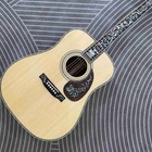 41 Inch Solid Spruce Acoustic Guitar Ebony Fingerboard Abalone Flower Inlays