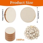 Giantree 100 Pcs 1 Inch Unfinished Wood Circle Disc  Round Blank Wooden    