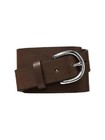 New Gap Women s Classic Belt Brown Silver Buckle Adjustable Cow Leather Medium