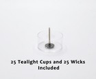 25 Tealight Cups And 25 Wicks Set
