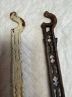2 Antique Victorian Cast Iron Wall Hooks Plant Hangers Art Nouveau