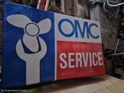 Vintage Omc Service Sign Part Of A Lighted Sign Display 