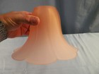 Brooke Crescent Satin Pink Glass Lamp Shade - Flared Petal Shape