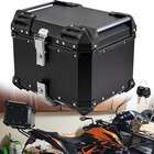 Motorcycle 56l Top Case Tail Box Waterproof Luggage Aluminum Trunk Storage   Key