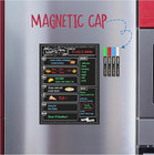 Magnetic Dry Erase Menu Board For Fridge Includes 4 Liquid Chalk Markers - Weekl