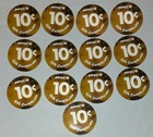 10th Print 10 Cents Set Of Aafes  Pogs  In  Uncicculated  Condtion 