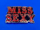 Miss Sexy Cute Confident Statement Women s Black   Red Block Letter Belt Buckle