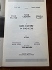Noel Coward In Two Keys Satge Program For The Fisher Theatre Hume Cronyn