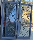 Vintage Antique Tudor Diamond Window Lot Of 6 Window Sashes And Panes   1 Pane