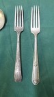 5 Vintage Forks Spoons Wm a rogers Aa Heavy Oneida Silver Plate  Regal Debonair