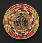 Iron Guard Card Protector Coin Chip Metal Poker Gold Plated round Plastic Case