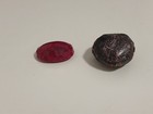 Lot Of 2 Huge Ruby Specimens  134ct Faceted   547ct Natural Rough Matrix