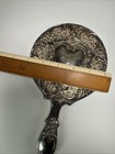 Antique Vintage Beautiful Silver Plated 9    Ornate Vanity Hand Held Mirror Heavy