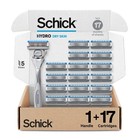 5-blade Men s Razors For Dry Skin Shaving   1 Handle   17 Blade Refills