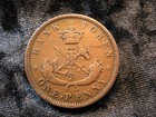 Large Old World Token Coin Bank Of Upper Canada Penny 1857 Kmtn3 St  George 598