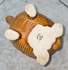 Vintage Brown   Green Ceramic 5 1 2  Long Planter Turtle - Made In Japan