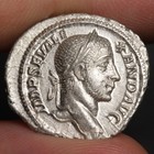 Winged Goddess Victory Denarius 228ad Ancient Roman Empire Silver Coin Xf