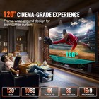 Uimoso 120  Aluminum Fixed Frame 16 9 Projector Screen Velvet Matte Home Theater