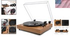 Stylish Vintage-style Record Player With Wireless Input   Dual Built-in Speakers