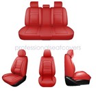 For Infiniti Car 5-seat Covers Full Set Faux Waterproof Cushion Protector Red