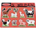 2 Melissa   Doug Puzzles With Sound Wooden   Animals   House- Ages 2 Up
