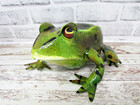 Rustic Style Realistic Painted Metal Frog Toad Statue Home Farm Garden Lodge