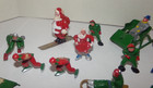 Barclay Manoil Lead Snow Skiers Ice Skating Sleds Santa Claus Figures Lot