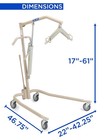 Invacare Lightweight Hydraulic Patient Lift  450 Lb  Max Weight  9805p